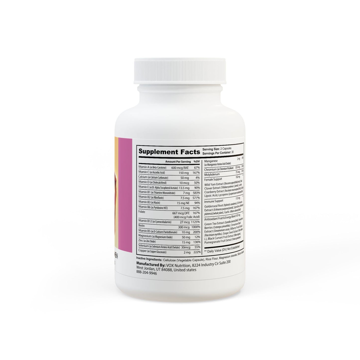 Multivitamin for Women Supplement (60 Capsules)