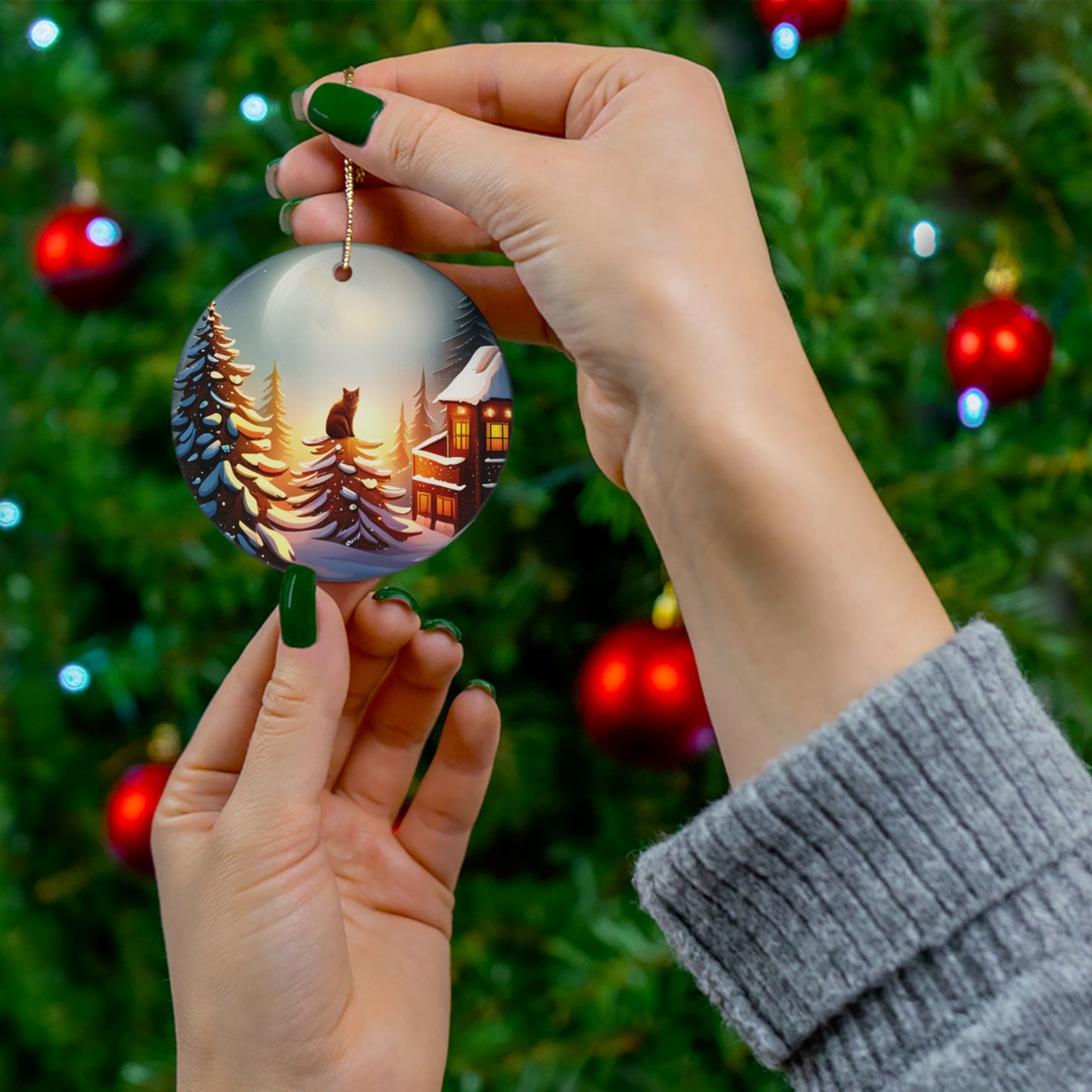 Ceramic Ornament, 4 Shapes