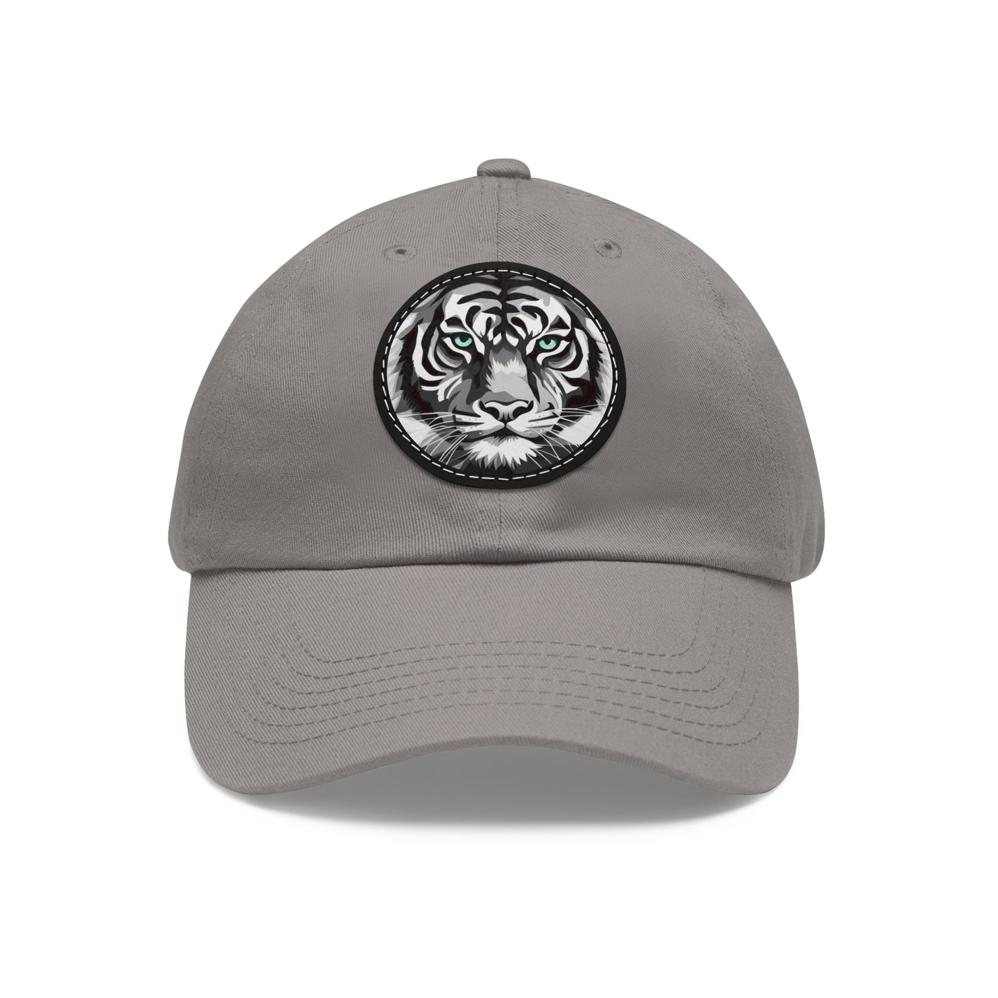 Hat with Leather Patch (Round)
