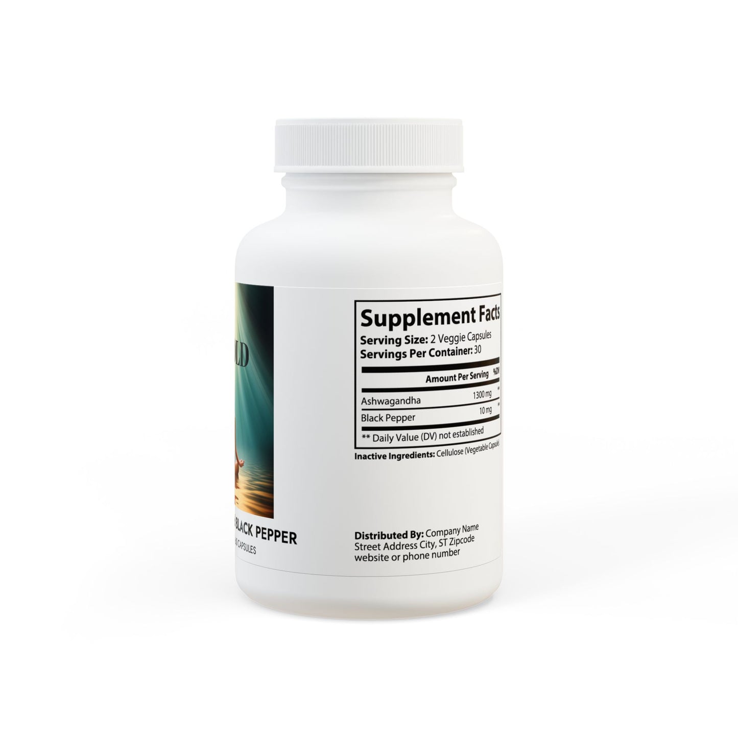 Ashwagandha and Black Pepper Supplement (60 capsules)