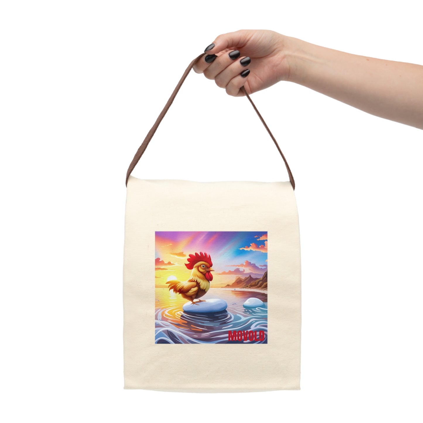 Canvas Lunch Bag With Strap