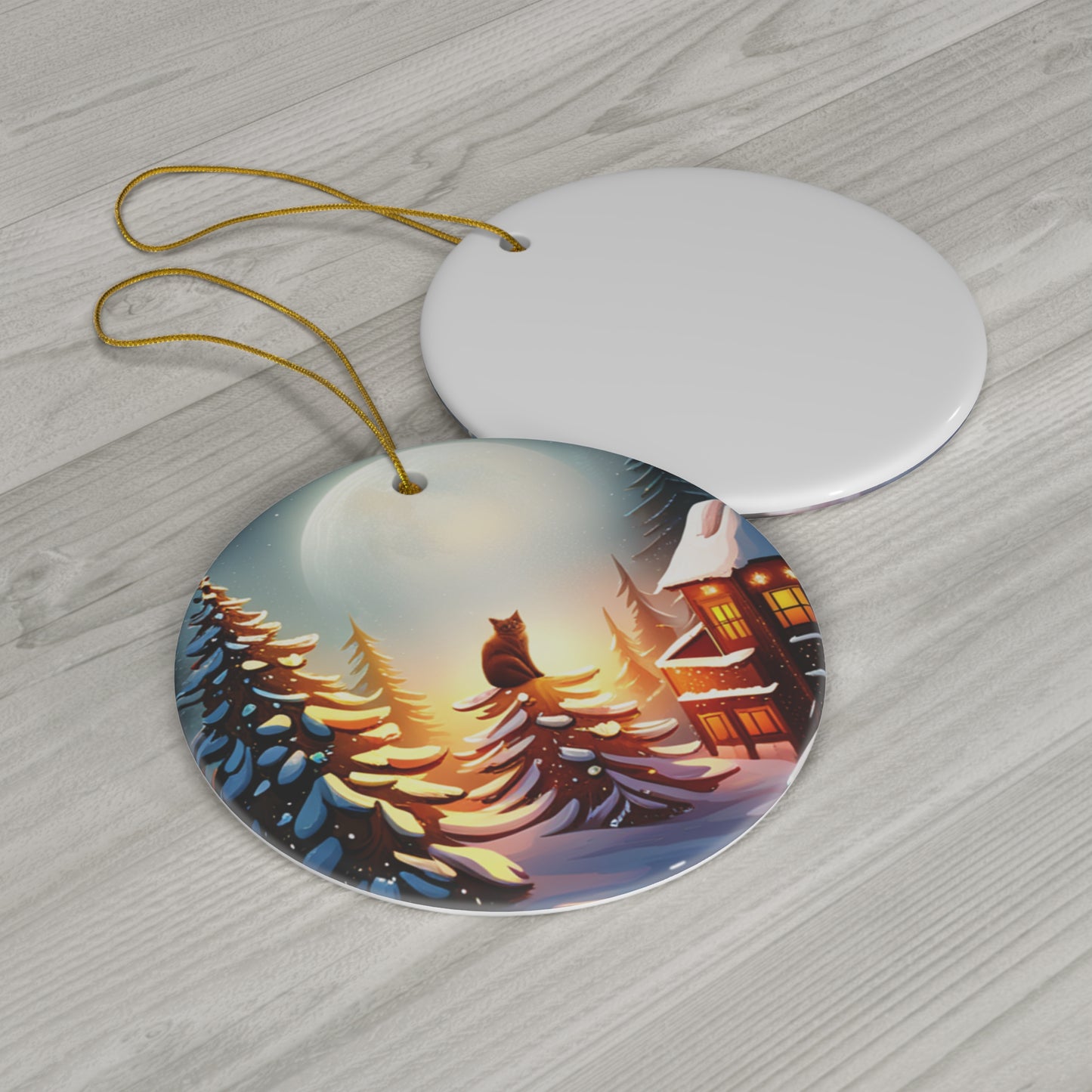 Ceramic Ornament, 4 Shapes