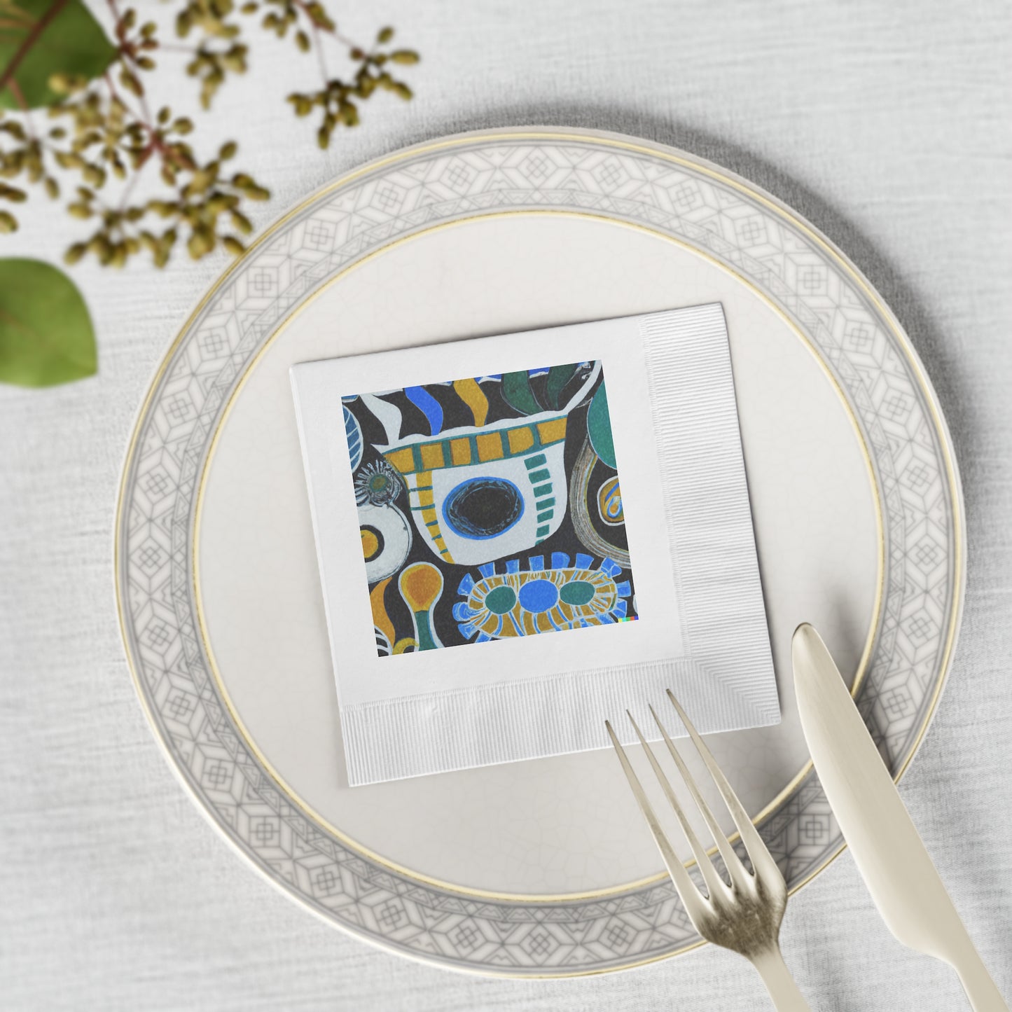 White Coined Napkins