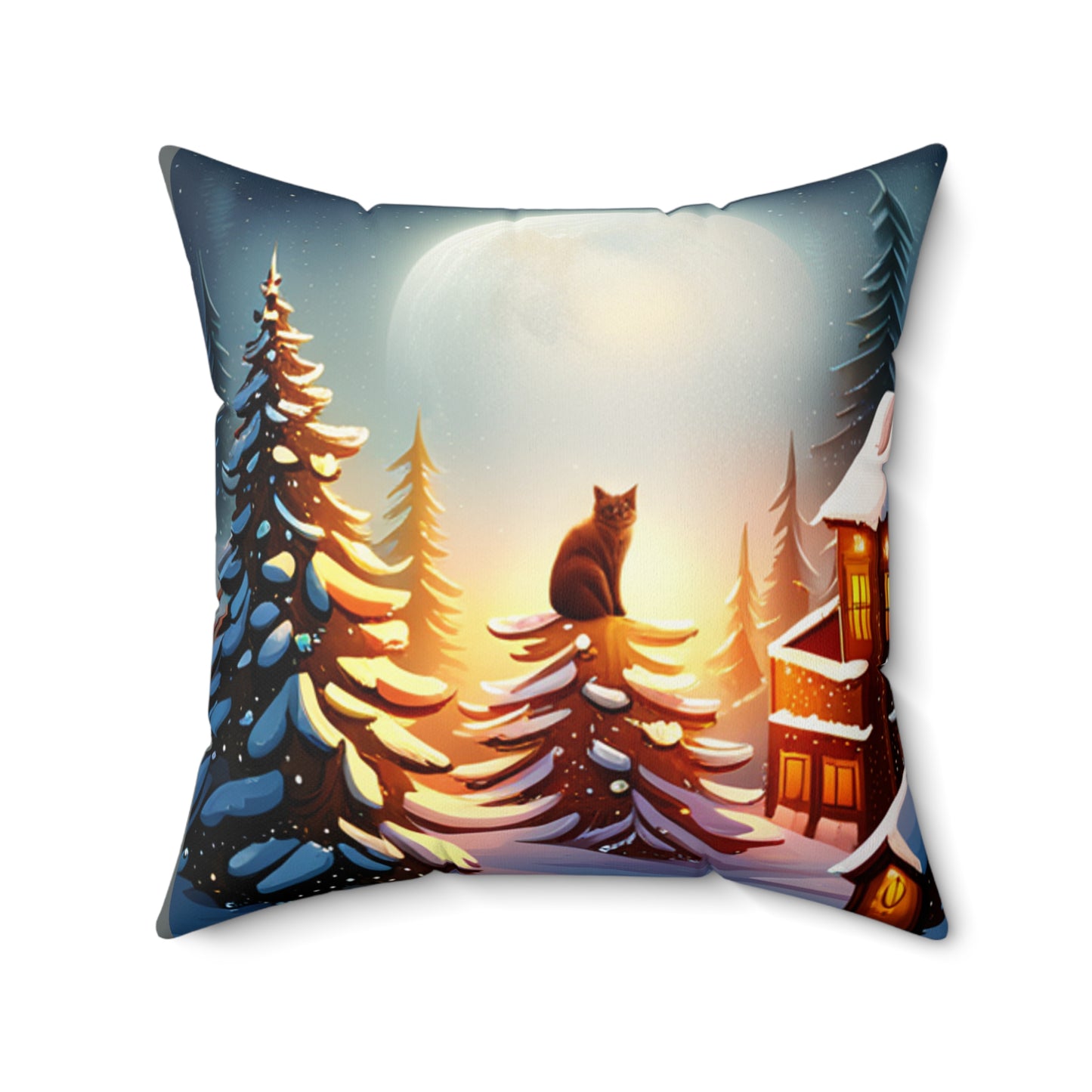 Spun Polyester Square Pillow