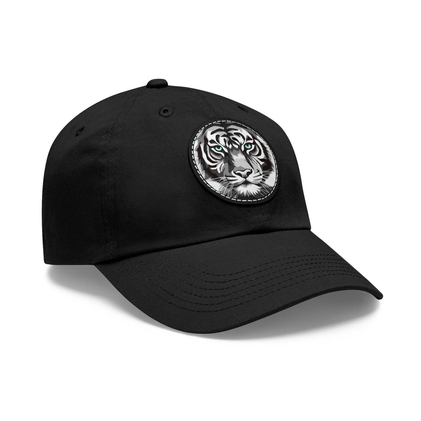 Hat with Leather Patch (Round)