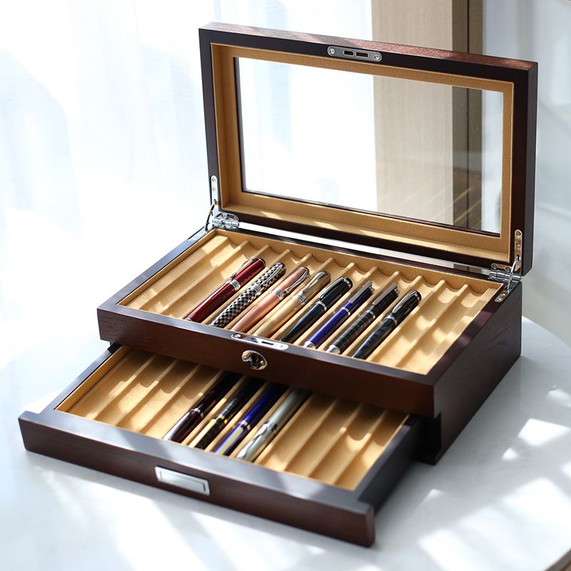Pen Box Brown Ash Veneer