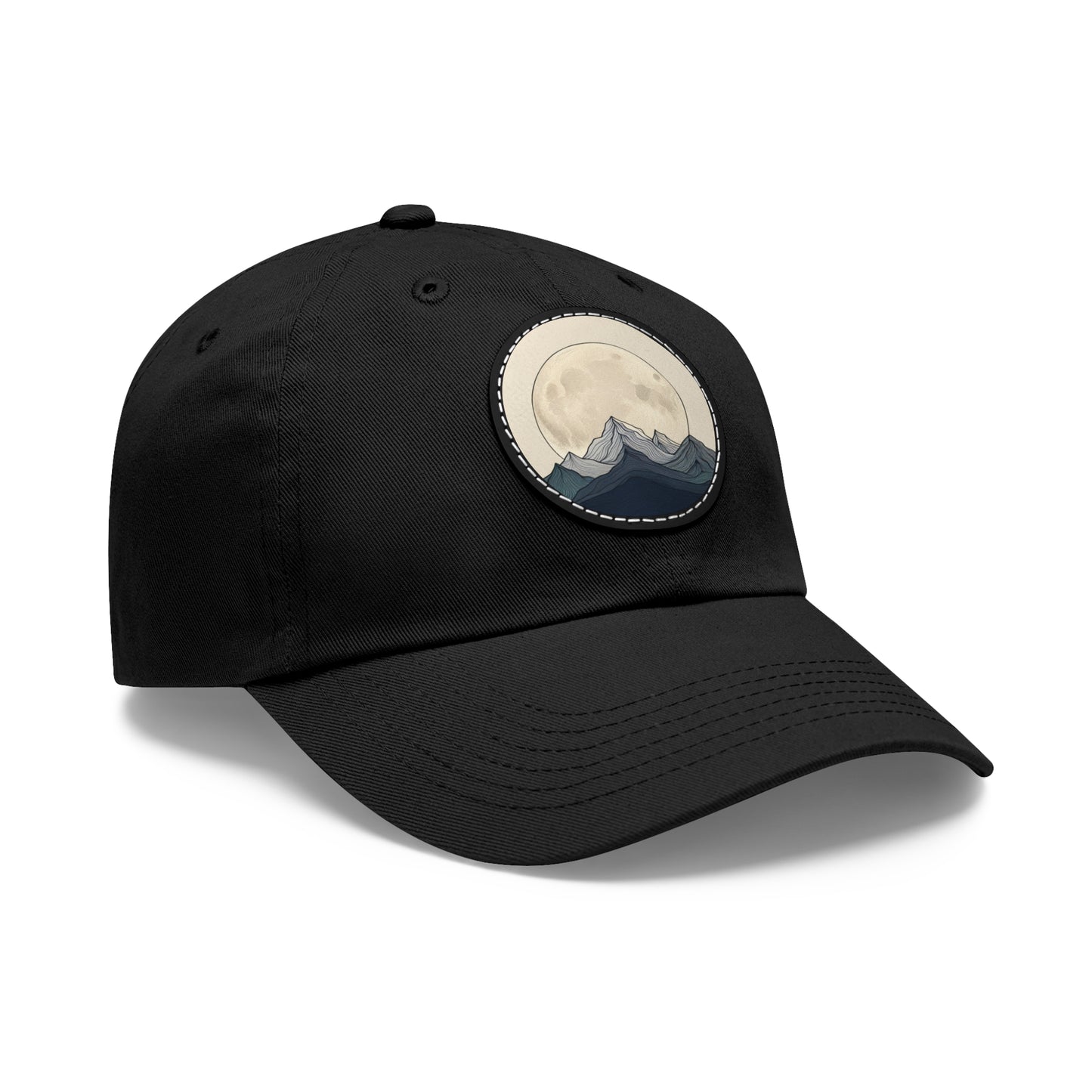 Hat with Leather Patch (Round)