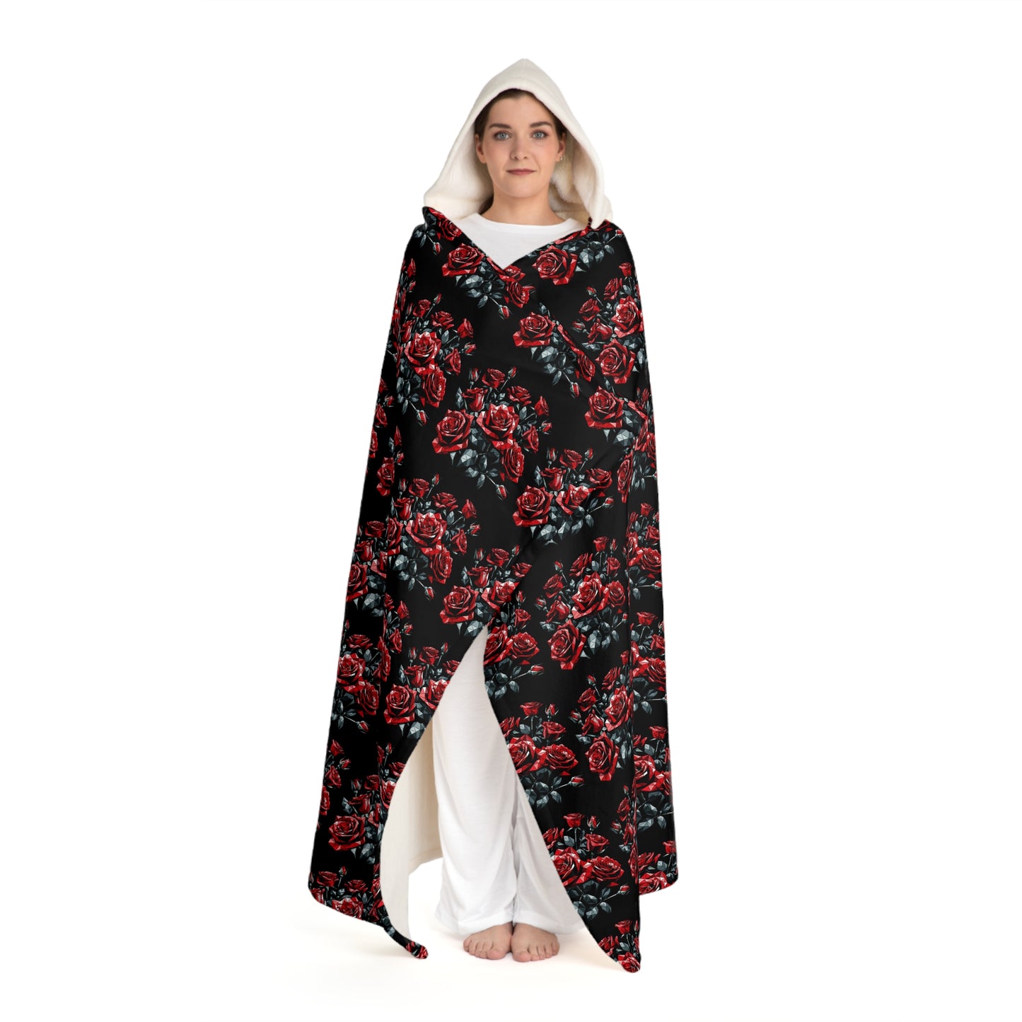 Hooded Sherpa Fleece Blanket