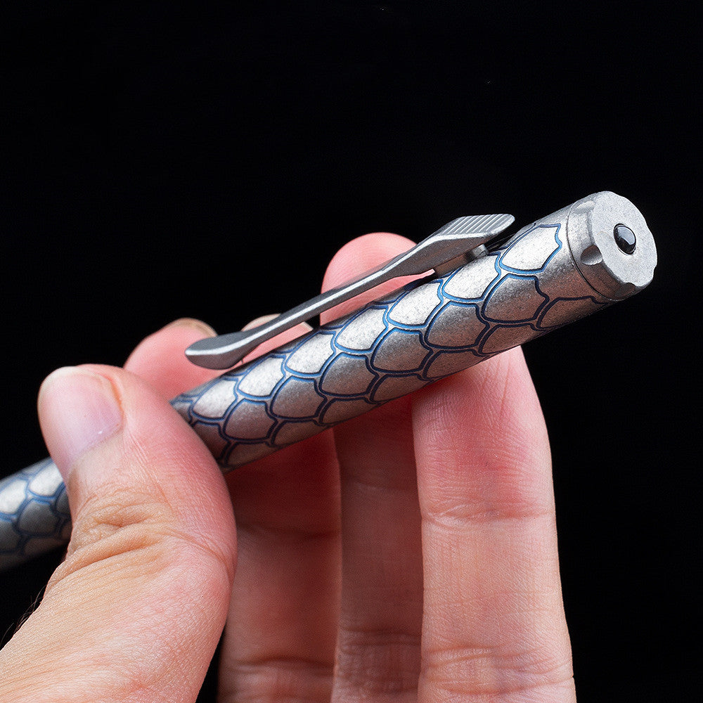 Titanium Alloy Tactical Pen Outdoor EDC Portable Anti-wolf Tactical Gel Pen